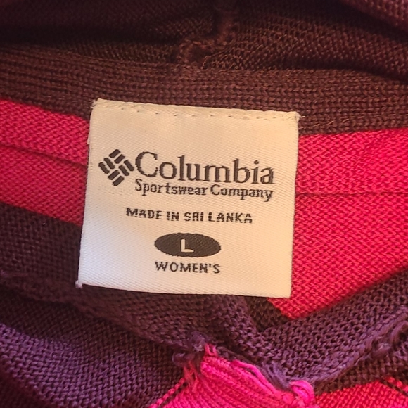 Pink and purple hooded Columbia sweater - Picture 4 of 4